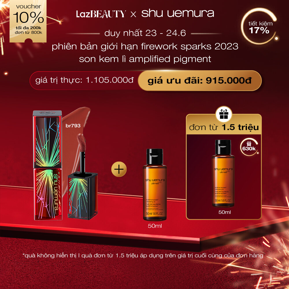 phiên bản giới hạn firework sparks 2023 son kem lì lâu trôi shu