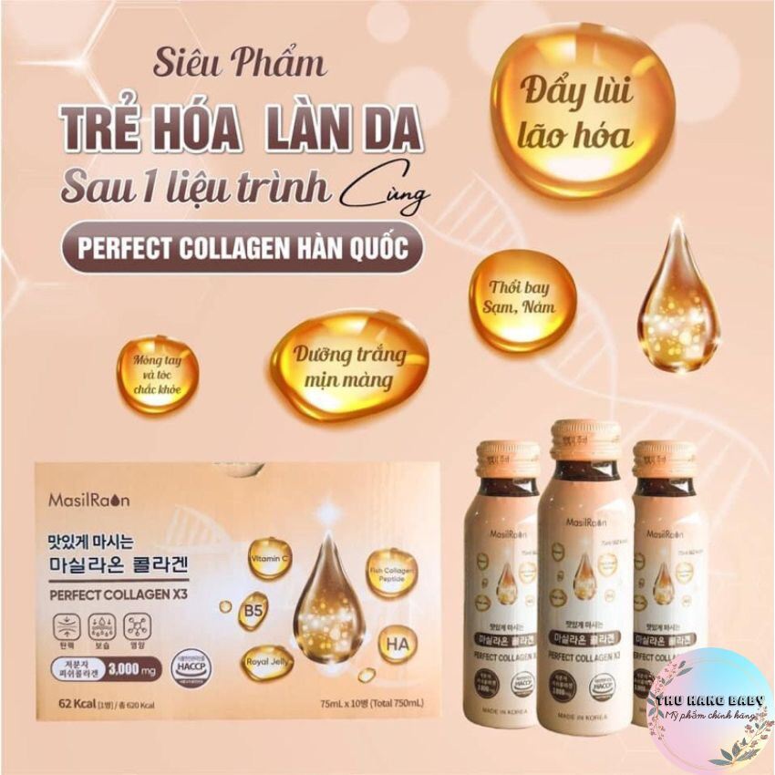 Nước uống Collagen Perfect Masilraon Collagen X3 Hàn Quốc 3000mg