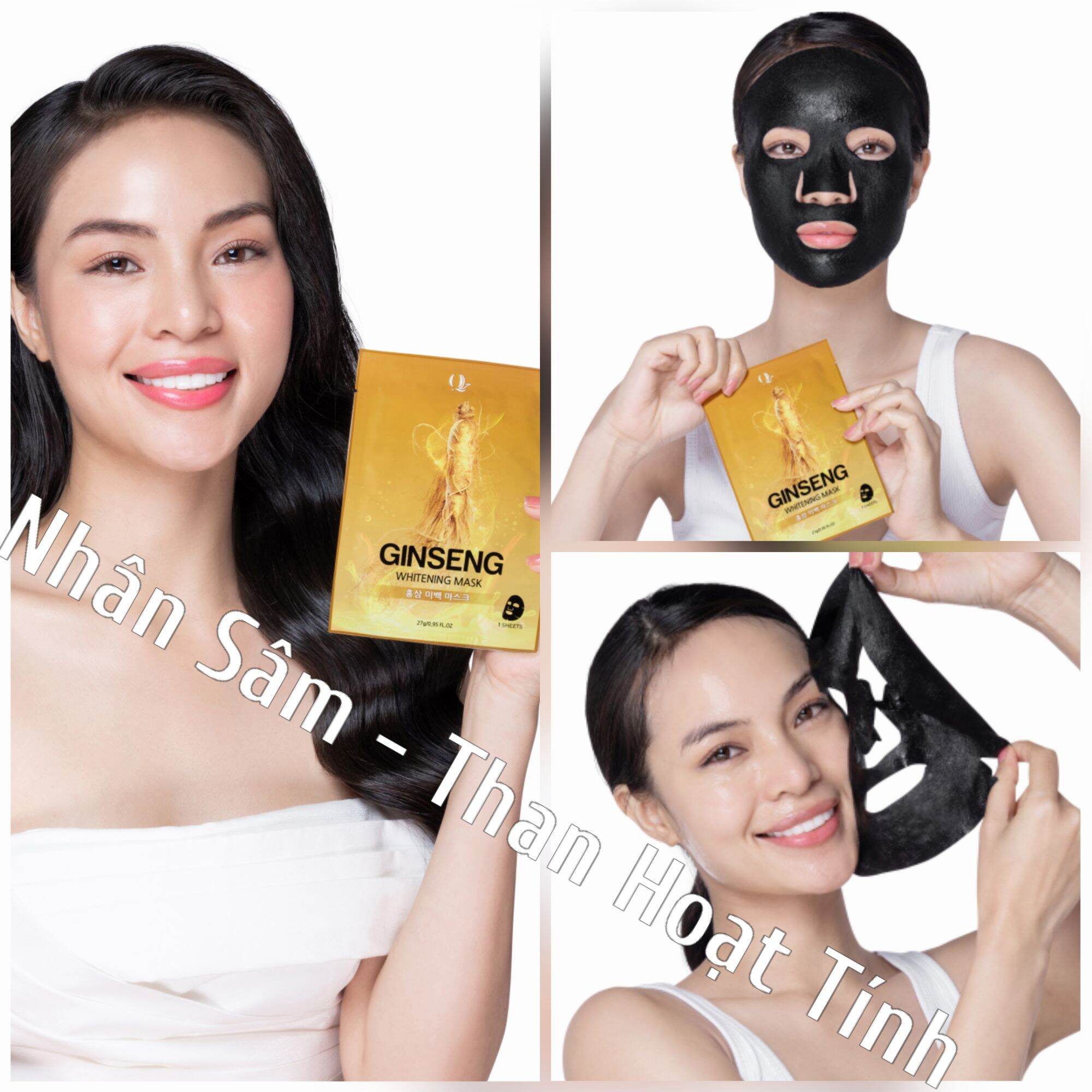 [Hcm]Mặt Nạ Nhân Sâm Than Hoạt Tính Dưỡng Da Hàn Quốc Phù Hợp Với Mọi Loại Da