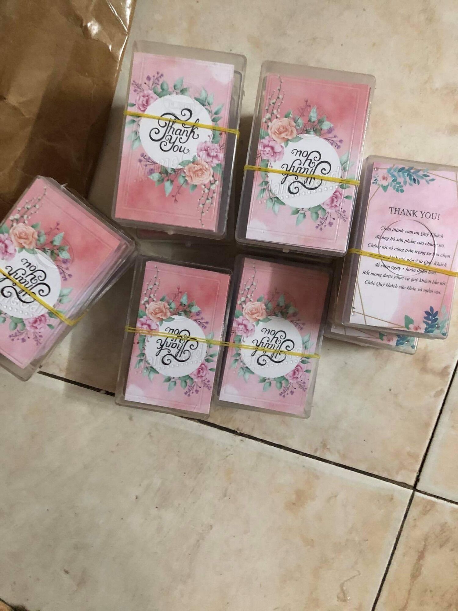 Thẻ cảm ơn siêu cute số lượng 100 cái