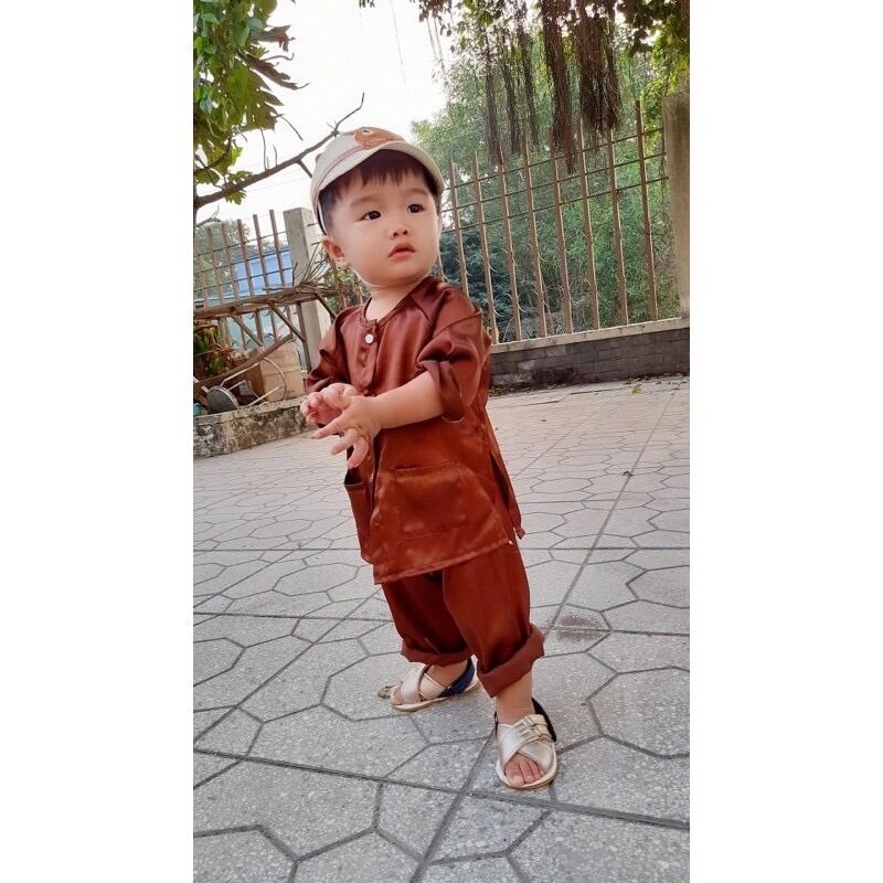 [HCM]áo bà ba bộ cho bé trai bé gái ( áo + quần) ĐỦ SIZE chất lụa siêu mát
