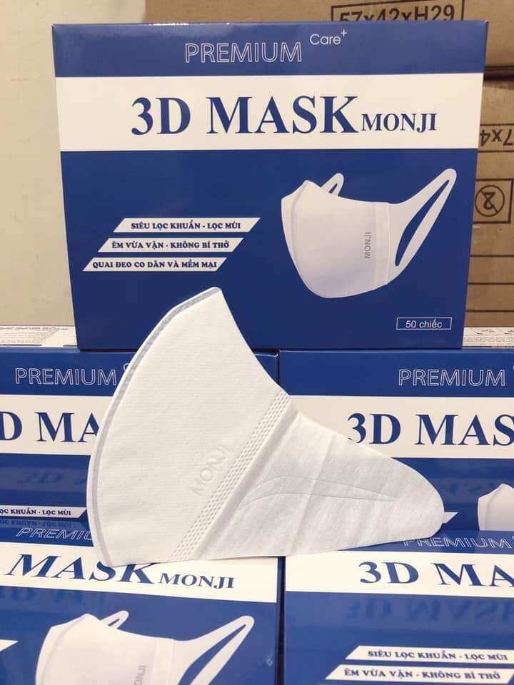 Hộp 50 chiếc khẩu trang Monji kháng khuẩn chính hãng