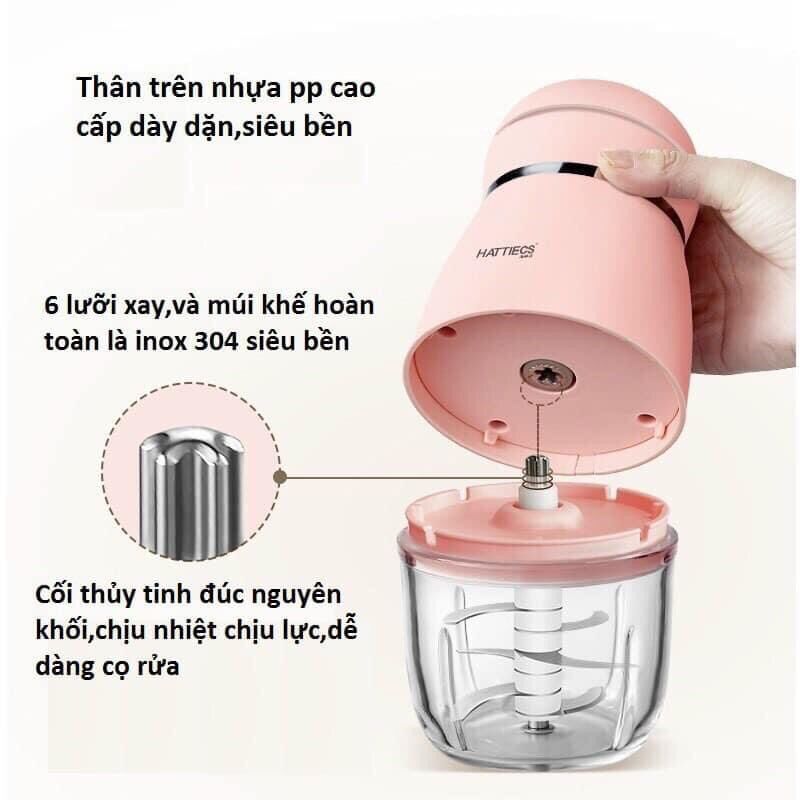 [ HATTIECS] Máy xay cầm tay HATTIECS (6 lưỡi)