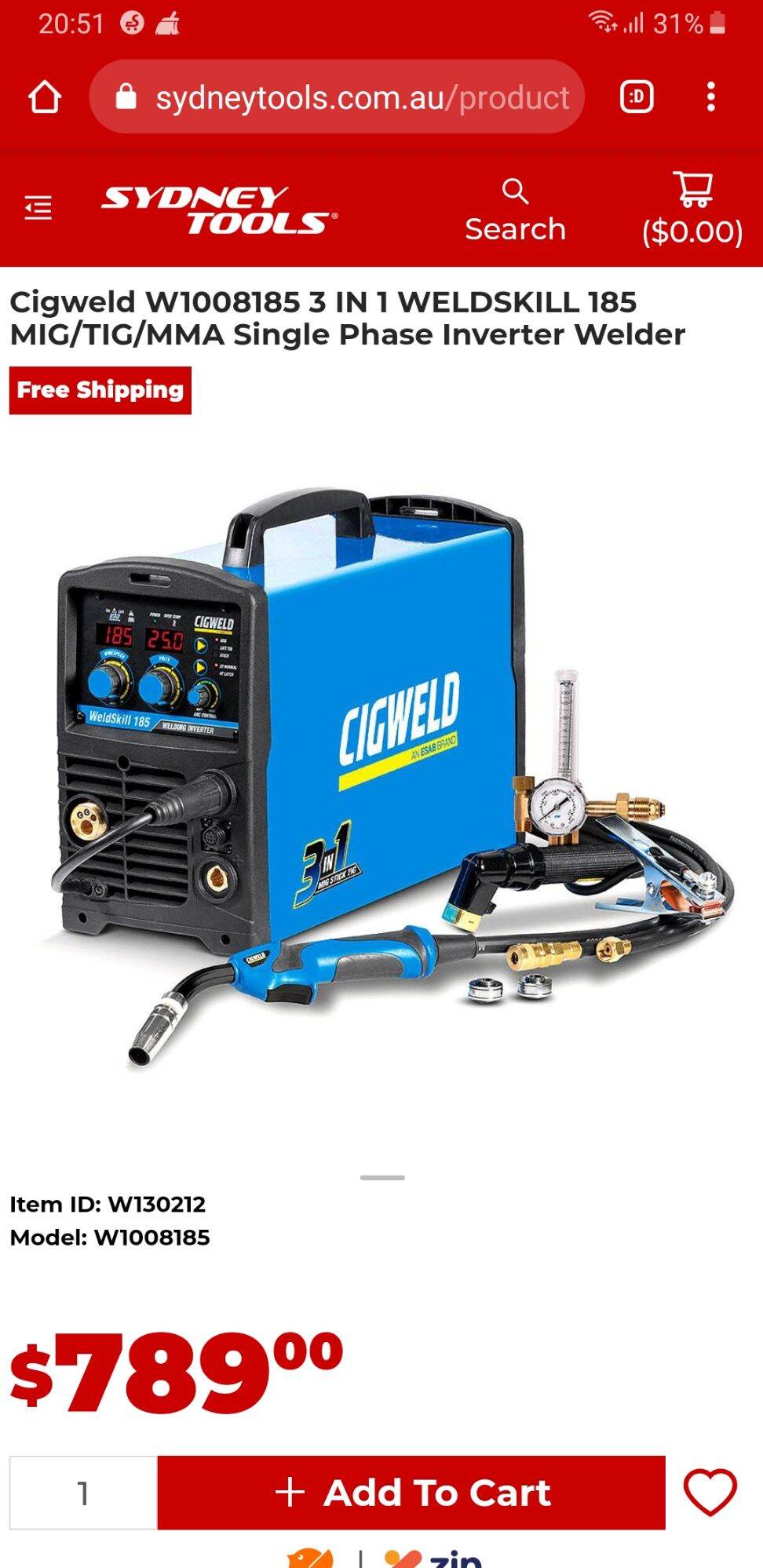 MÁY HÀN ĐIỆN 3 TRONG 1 CIGWELD NỘI ĐỊA ÚC (MIG, TIG, HÀN QUE)