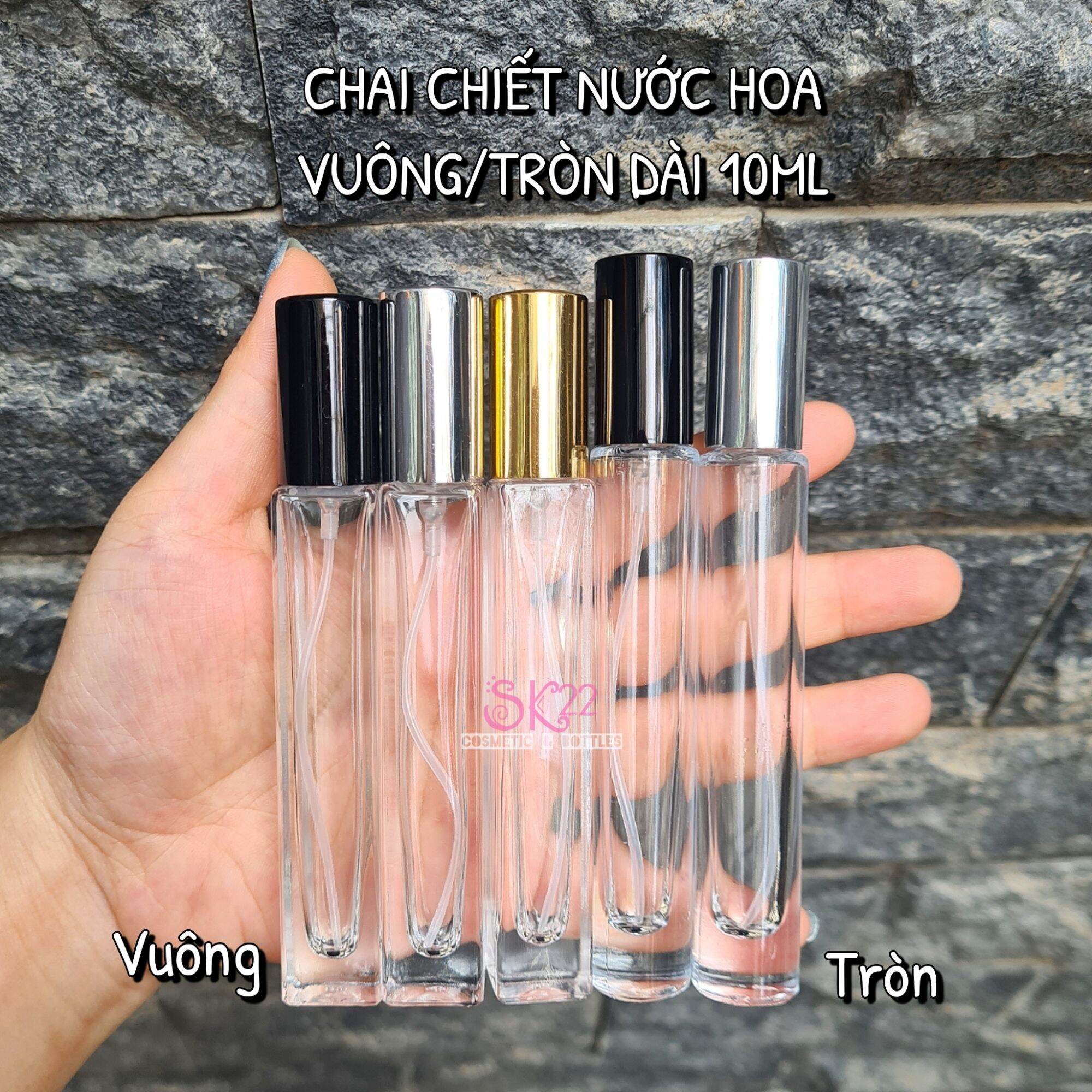 🥕CHAI CHIẾT NƯỚC HOA VUÔNG/TRÒN DÀI 10ML🥕