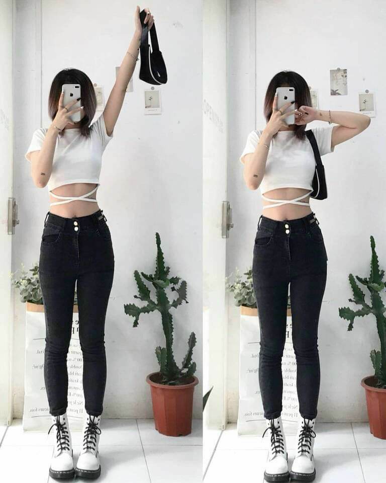 ÁO KIỂU CROPTOP DÂY BUỘC EO