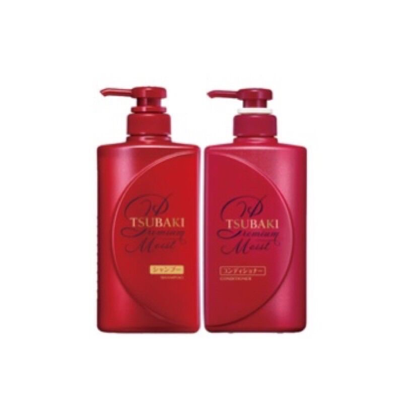 [HCM]Dầu gội và xả Shiseido Tsubaki Premium Moist màu đỏ Dưỡng Tóc Bóng Mượt 490ML