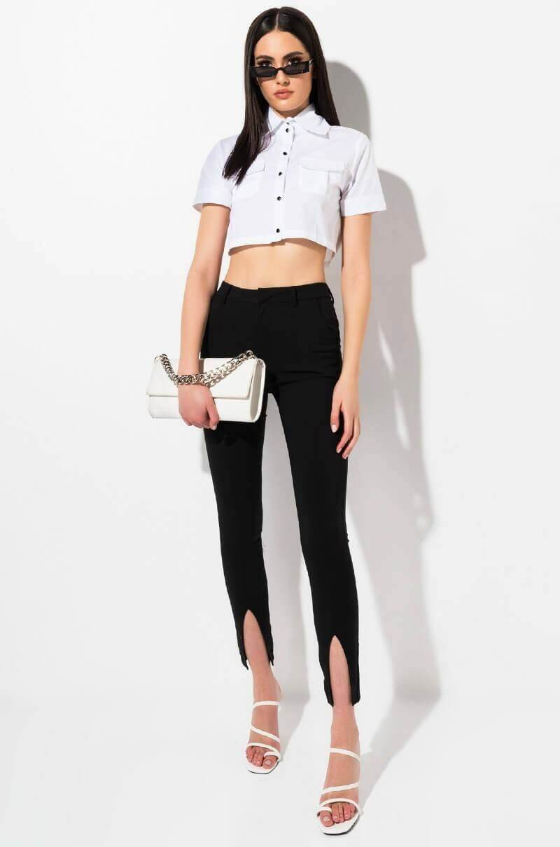 (NA) ÁO SƠ MI CROPTOP CỰC ĐẸP, FORM DƯỚI 46KG