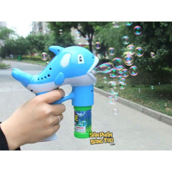 [Rẻ Vô Địch]Bộ Đồ Chơi Thổi bong bóng Hình Cá Heo Cho Bé