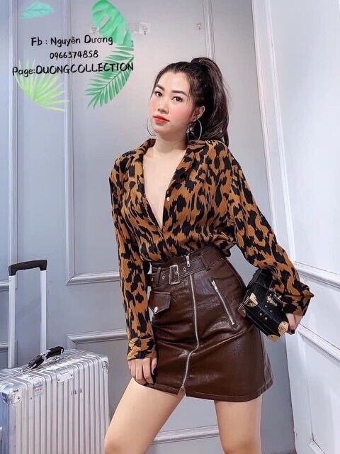 Chân Váy Da Pu Hàng QC Xịn