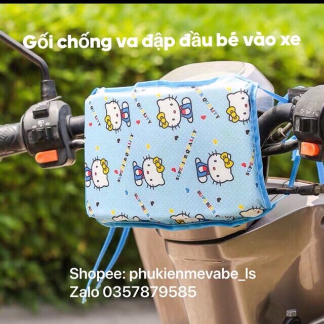 Gối chống đập đầu bé vào tay lái xe máy cho bé ngồi trước, nhẹ mềm không thấm nước