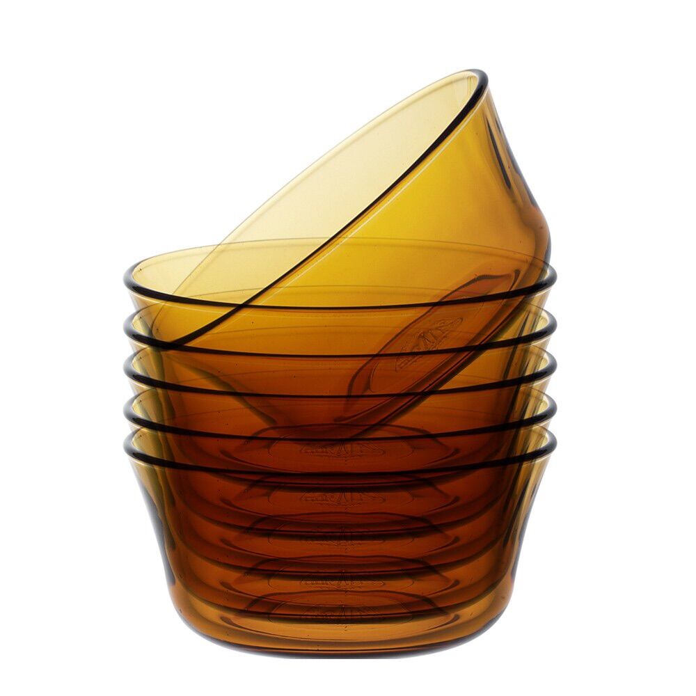 Bộ 6 chén thủy tinh cường lực pháp duralex lys vàng amber 10.5cm