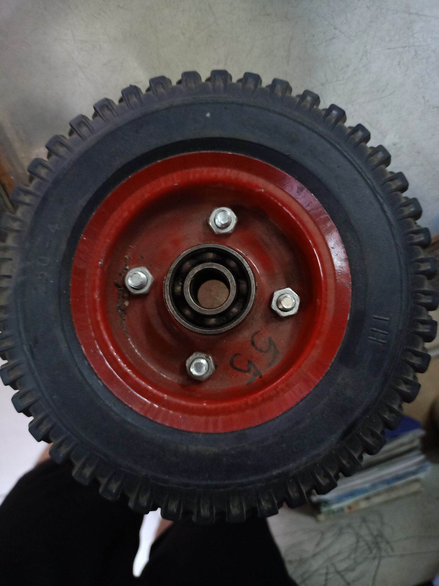 Bánh xe đẩy 200mm có vòng bi bạc đạn - không đế