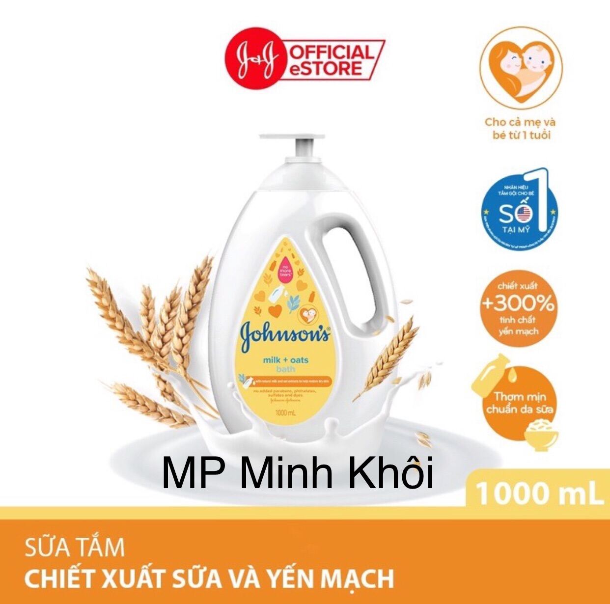 [Hcm]Sữa Tắm Johnsons Chứa Sữa Và Yến Mạch 1000Ml