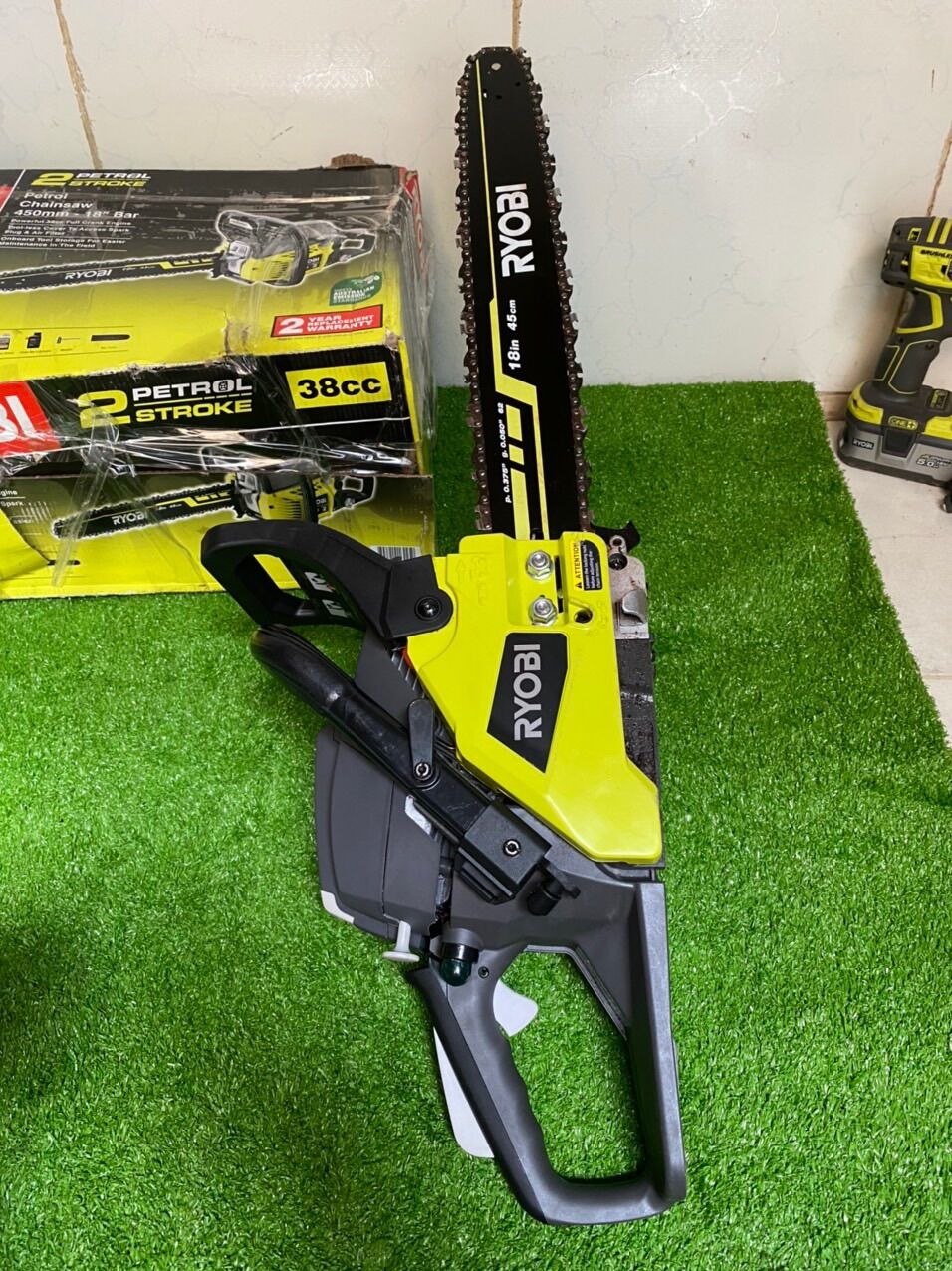 [HCM]Máy cưa xích xăng ryobi