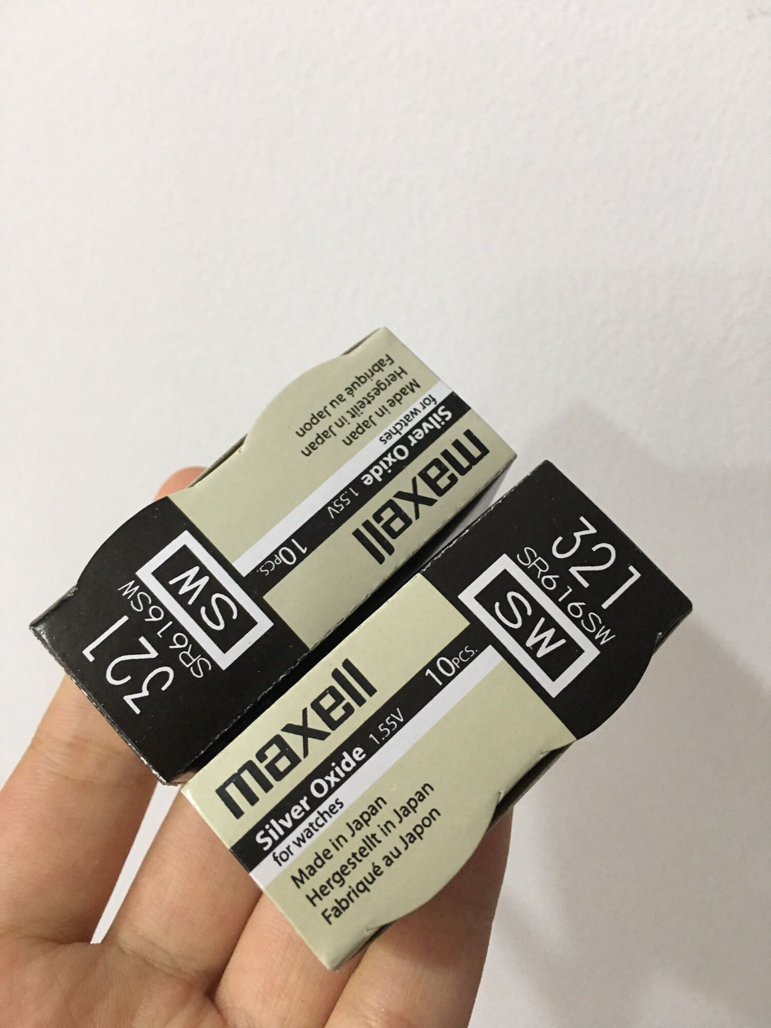 Hộp 10 viên pin maxell sr616sw 616 sr616 321 nhật bản