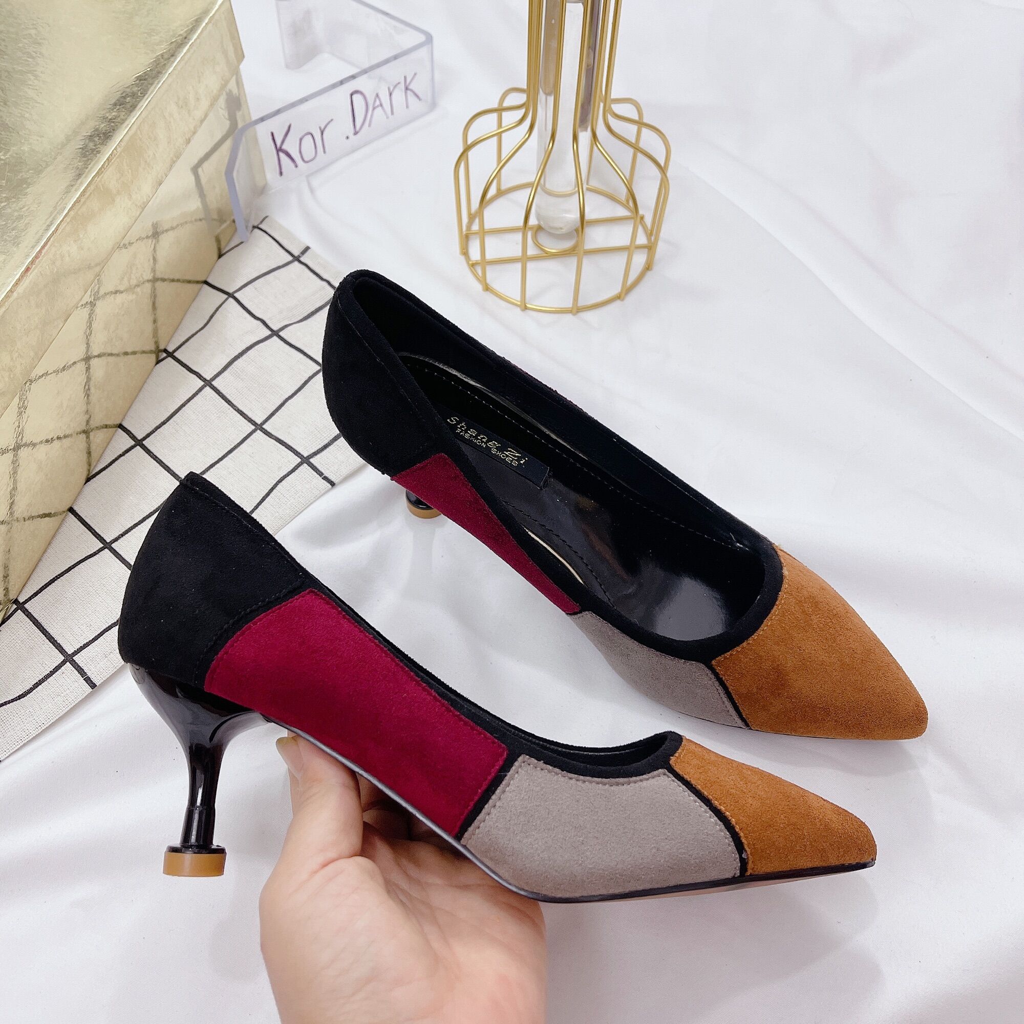 GIẦY CAO GÓT NỮ 7cm ,MŨI NHỌN