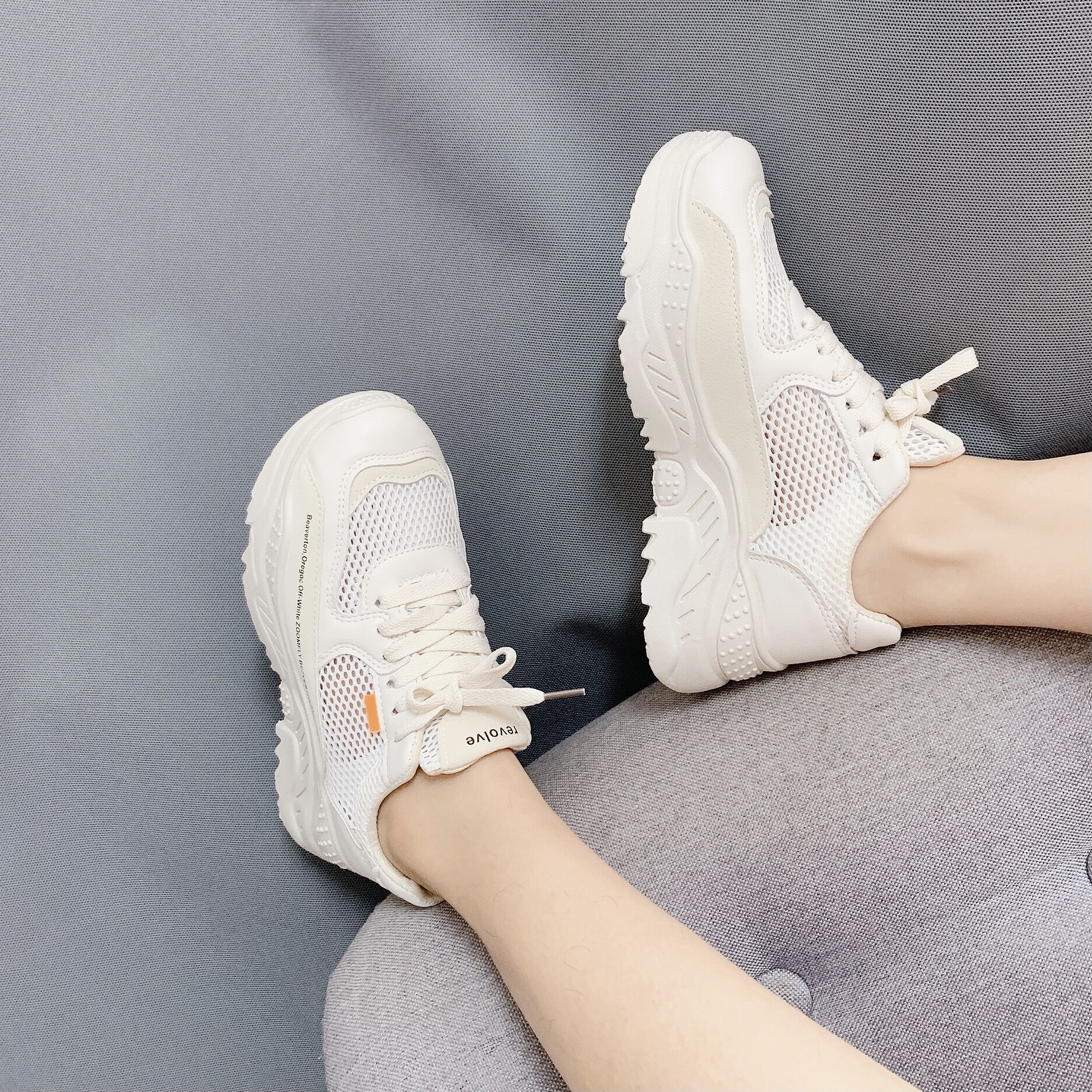 GIẦY THỂ THAO NỮ SNEAKER ,ĐẾ CAO 6cm