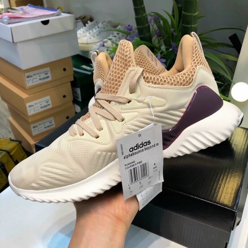 Giày Thể Thao Sneaker Alpha Bounce Kem Tím