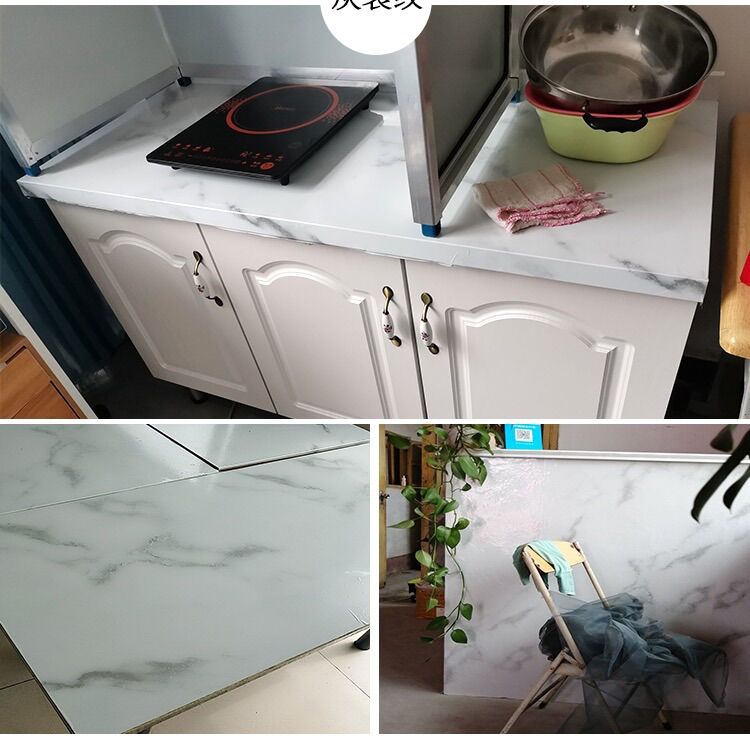 5M decal giả đá vân xám tráng nhôm keo sẵn khổ60 cm