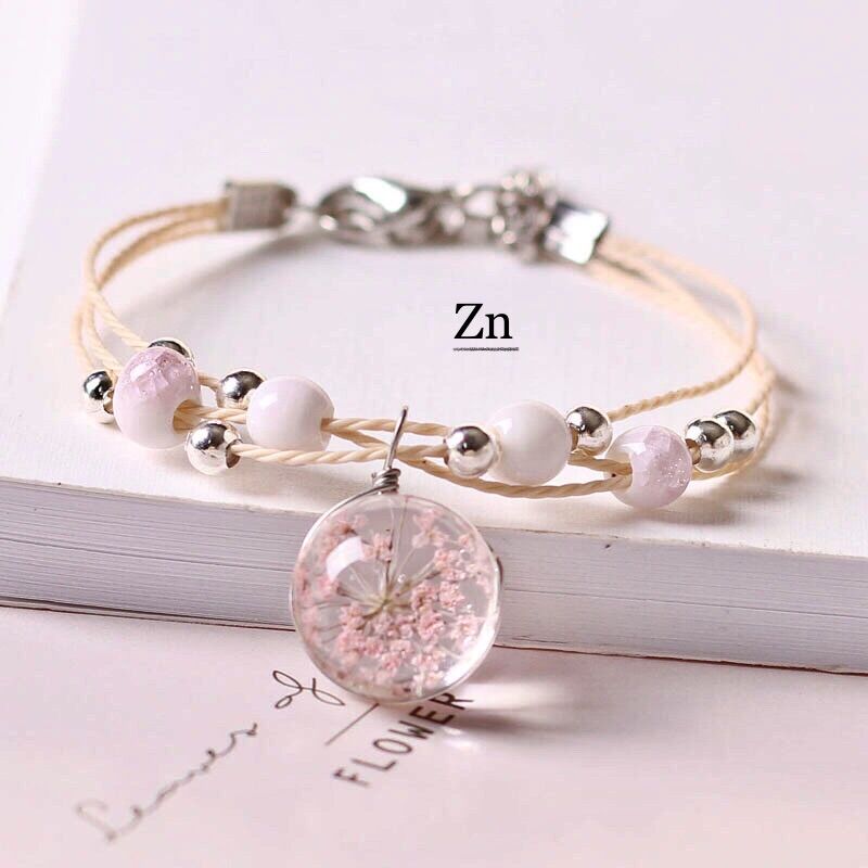 [HCM]Vòng tay handmade hoa khô