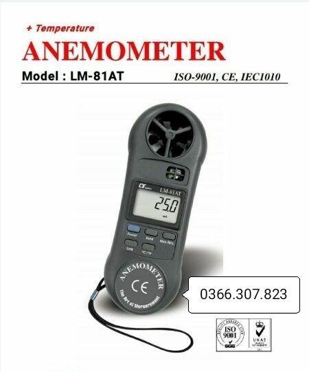 [HCM]Máy đo tốc độ gió nhiệt độ LUTRON LM-81AT