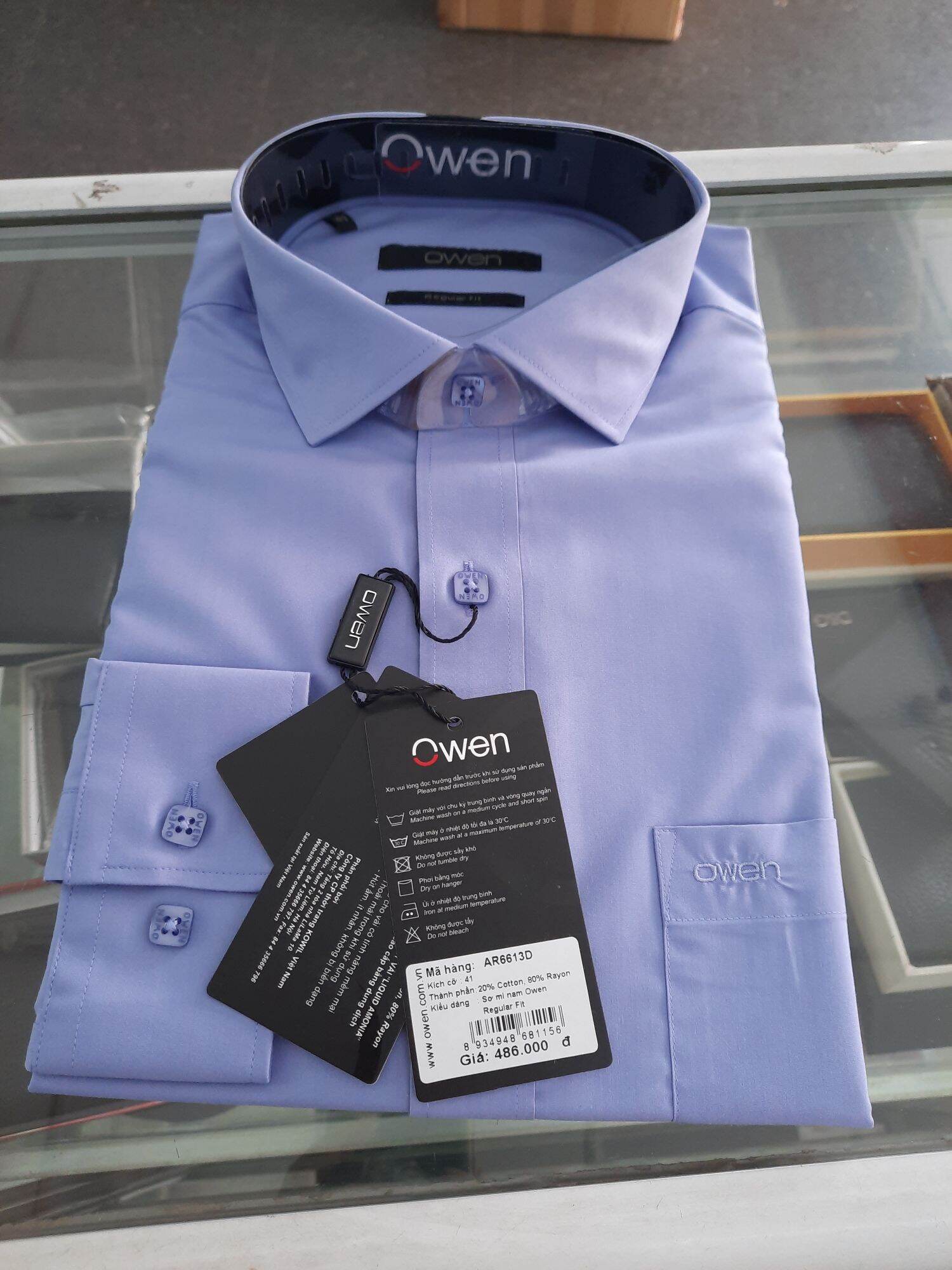 sơ mi owen AR6613D giá 486 còn 300..,345