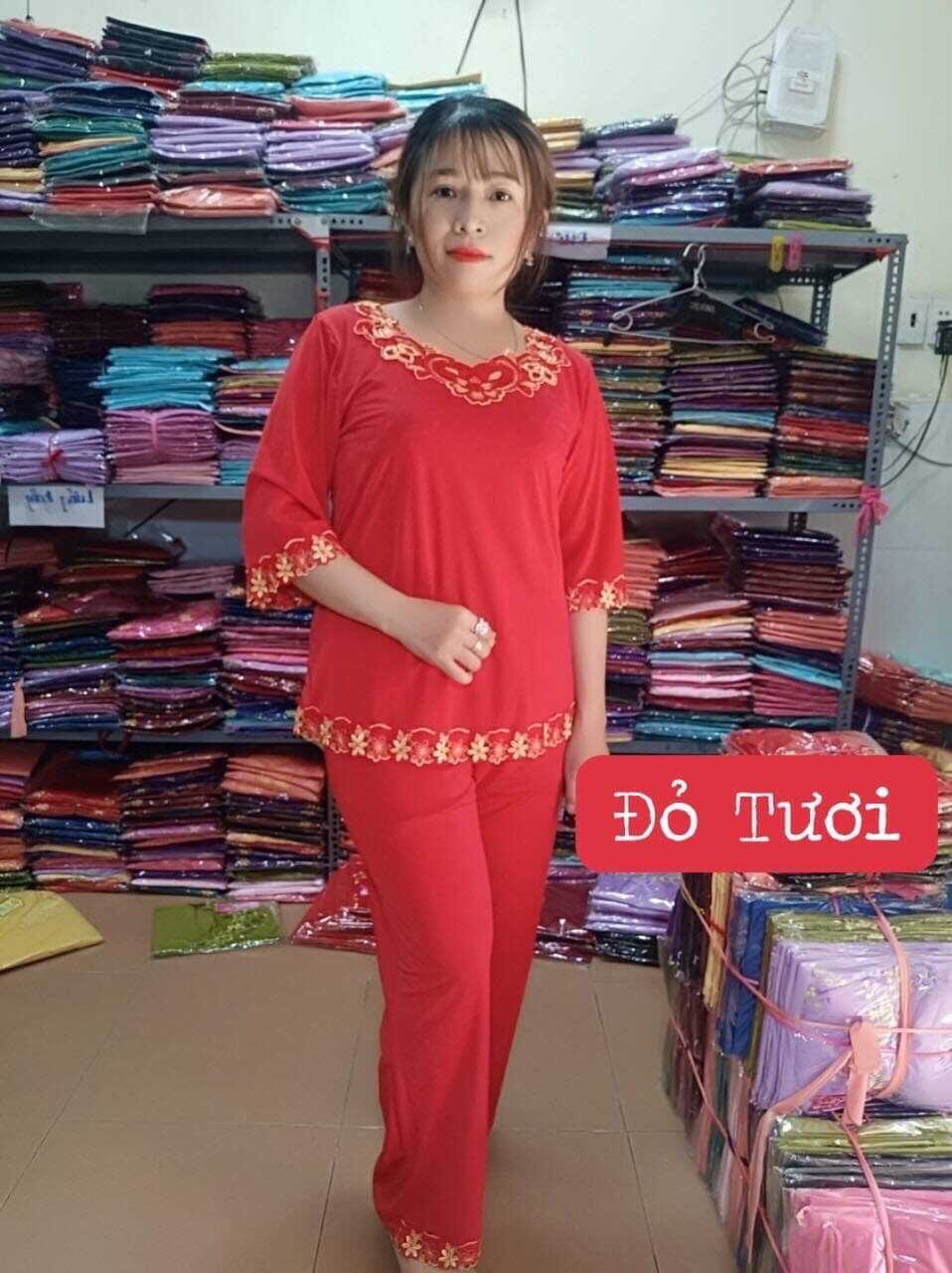 [HCM]Đồ bộ thun lạnh quần dài tay lỡ