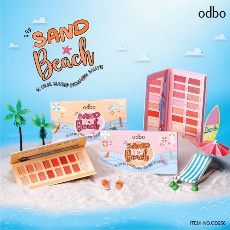 PHẤN MẮT ODBO SAND BEACH 16 COLORS OD256