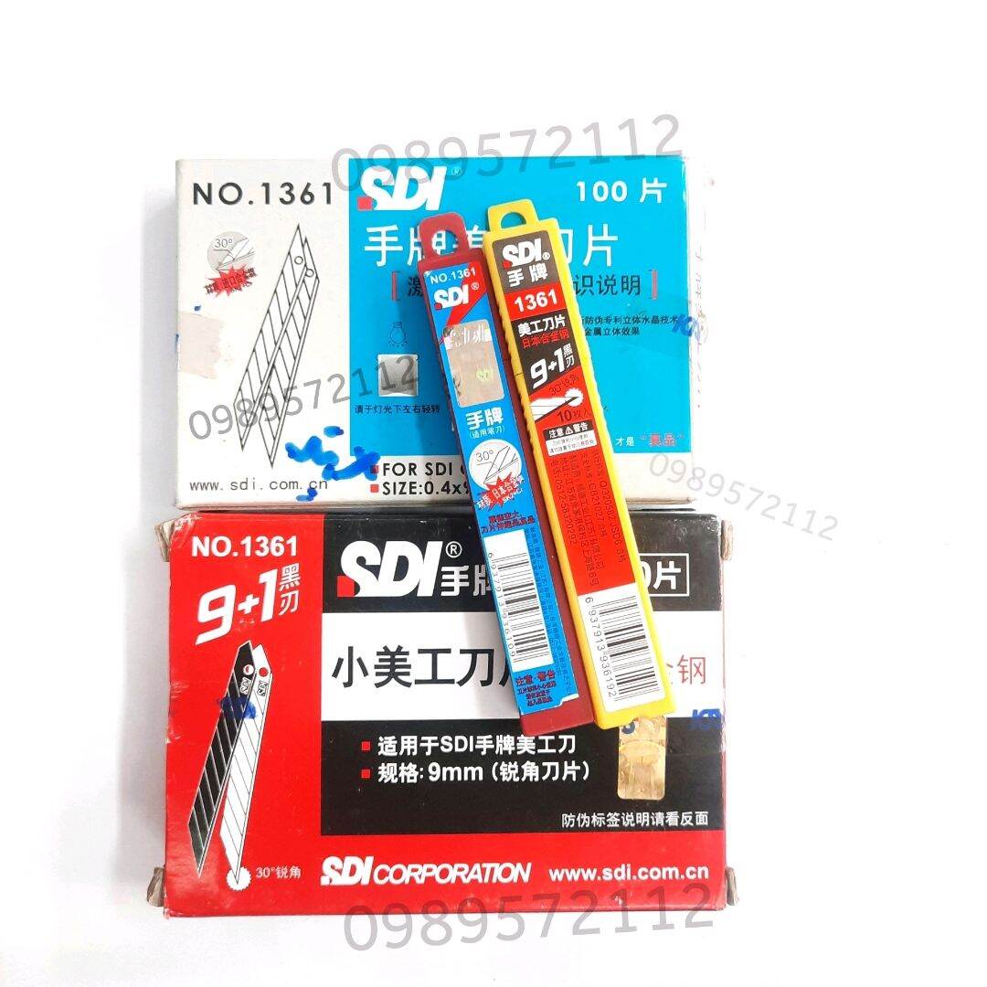 Lưỡi dao 30 độ SDI 1361,lưỡi dao trổ,rọc giấy (10 cái)