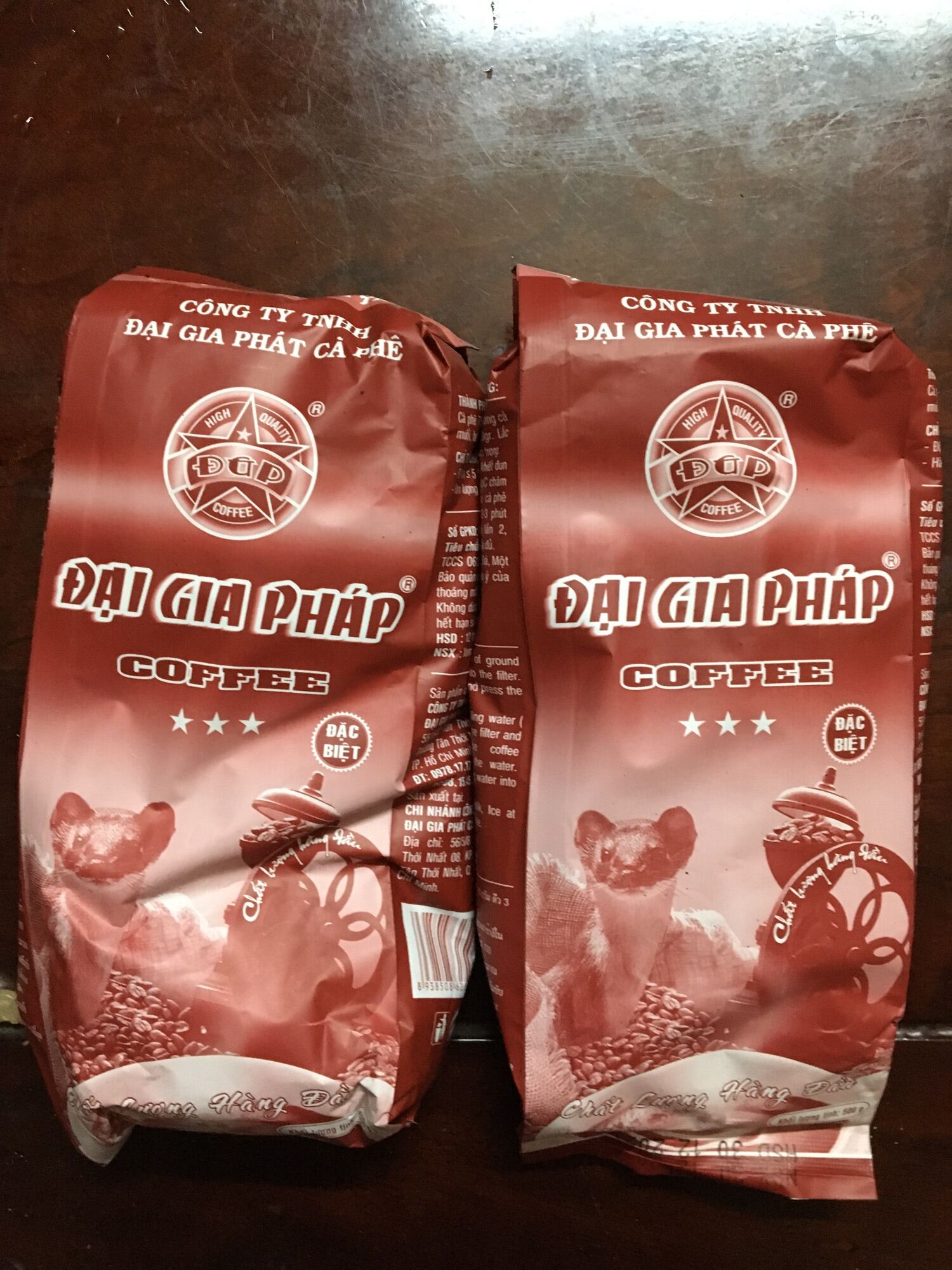 HCM2 gói cafe đại gia pháp 3 dùng để pha cà phê