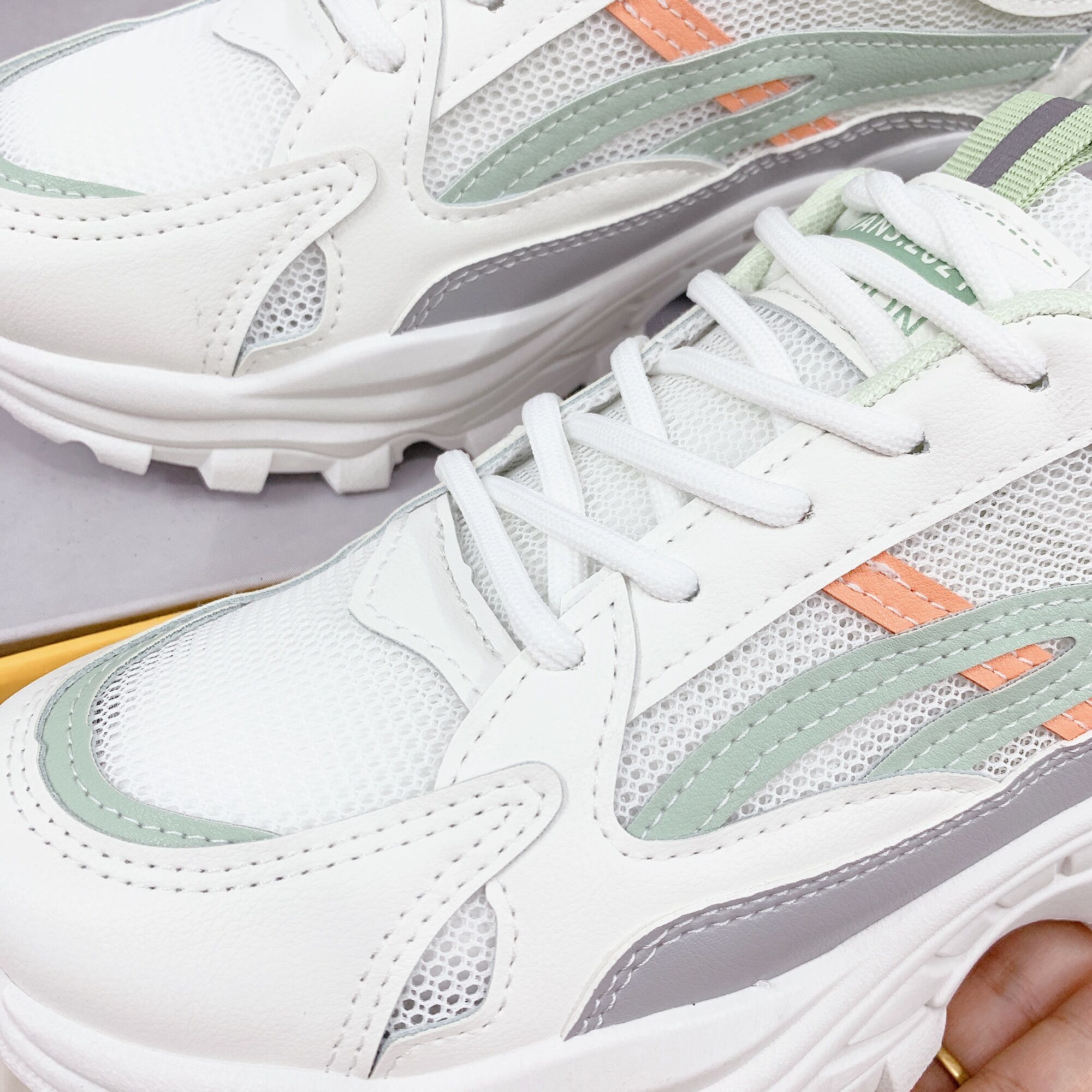 GIẦY THỂ THAO NỮ SNEAKER LƯỚI,TĂNG CHIỀU CAO THOÁNG KHÍ