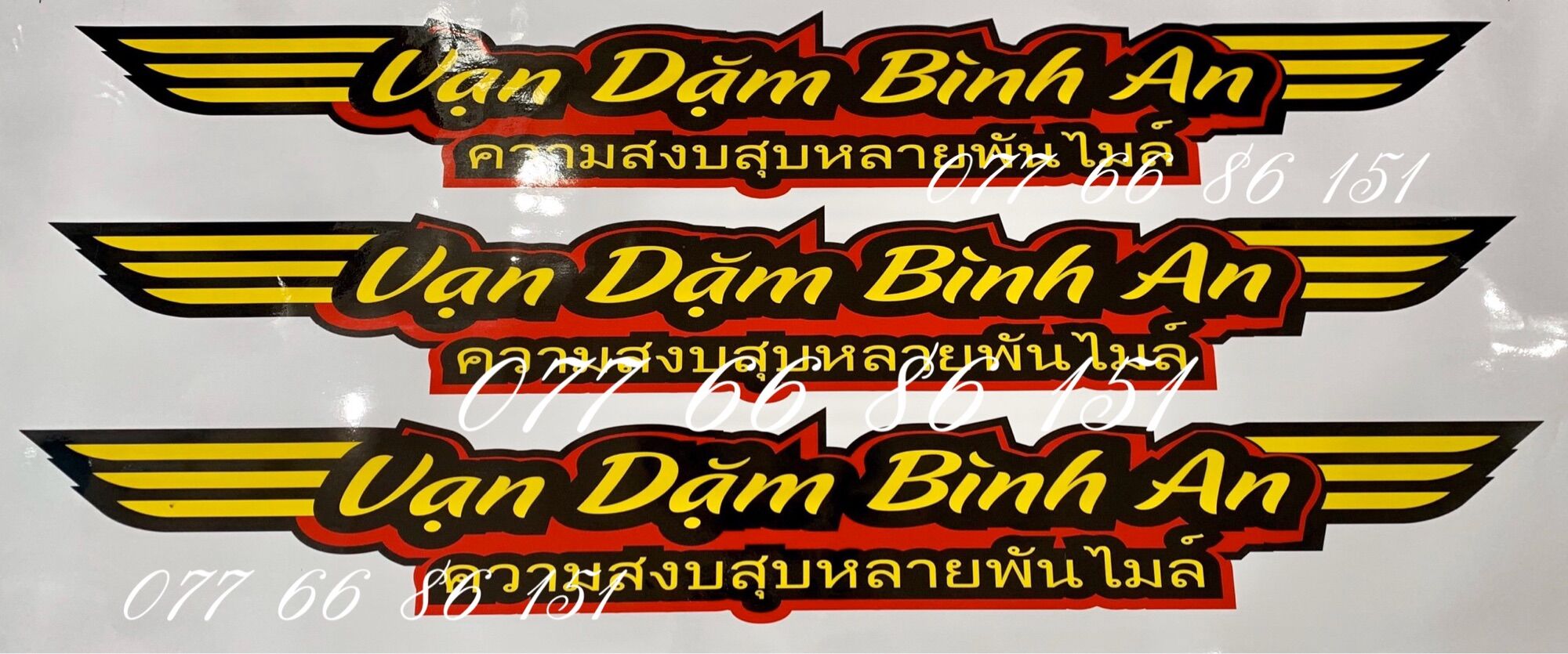 Tem Vạn Dặm Bình An cho xe tải, xe ô tô