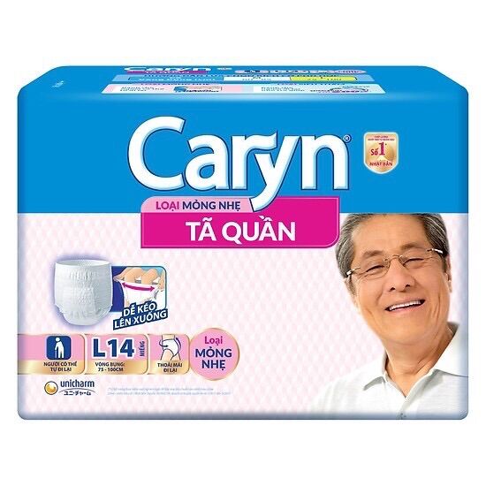 Tã quần caryn L14/M16 cho người già( bệnh)