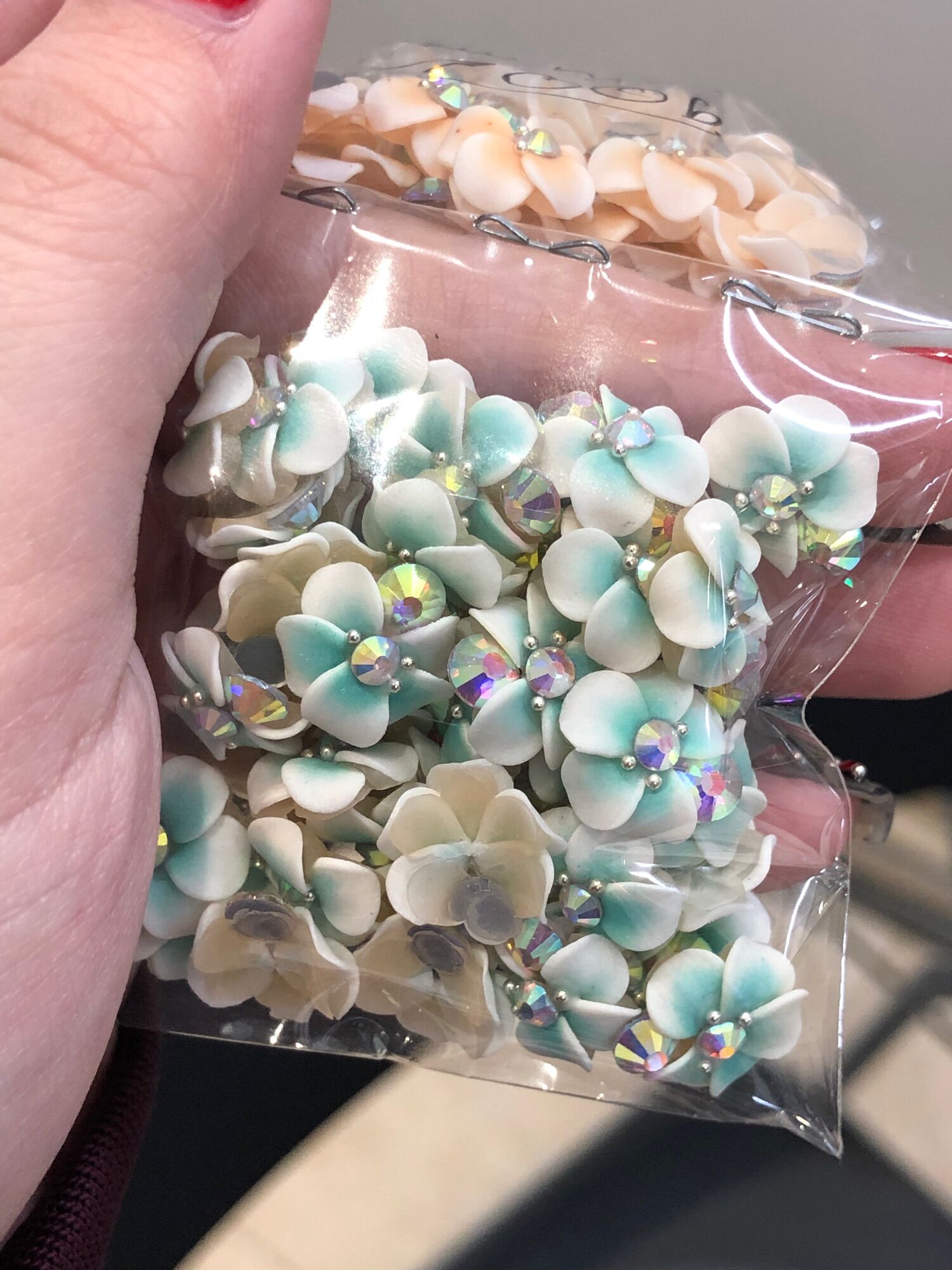 Hoa bột - phụ kiện nail - đậu ngậm đá