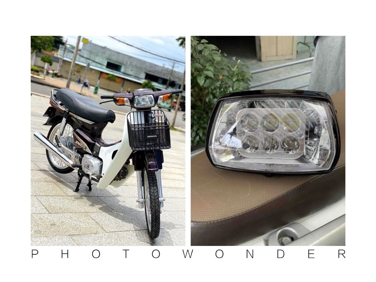 Đèn led 6 bóng cho xe dream đầu bằng cực sáng