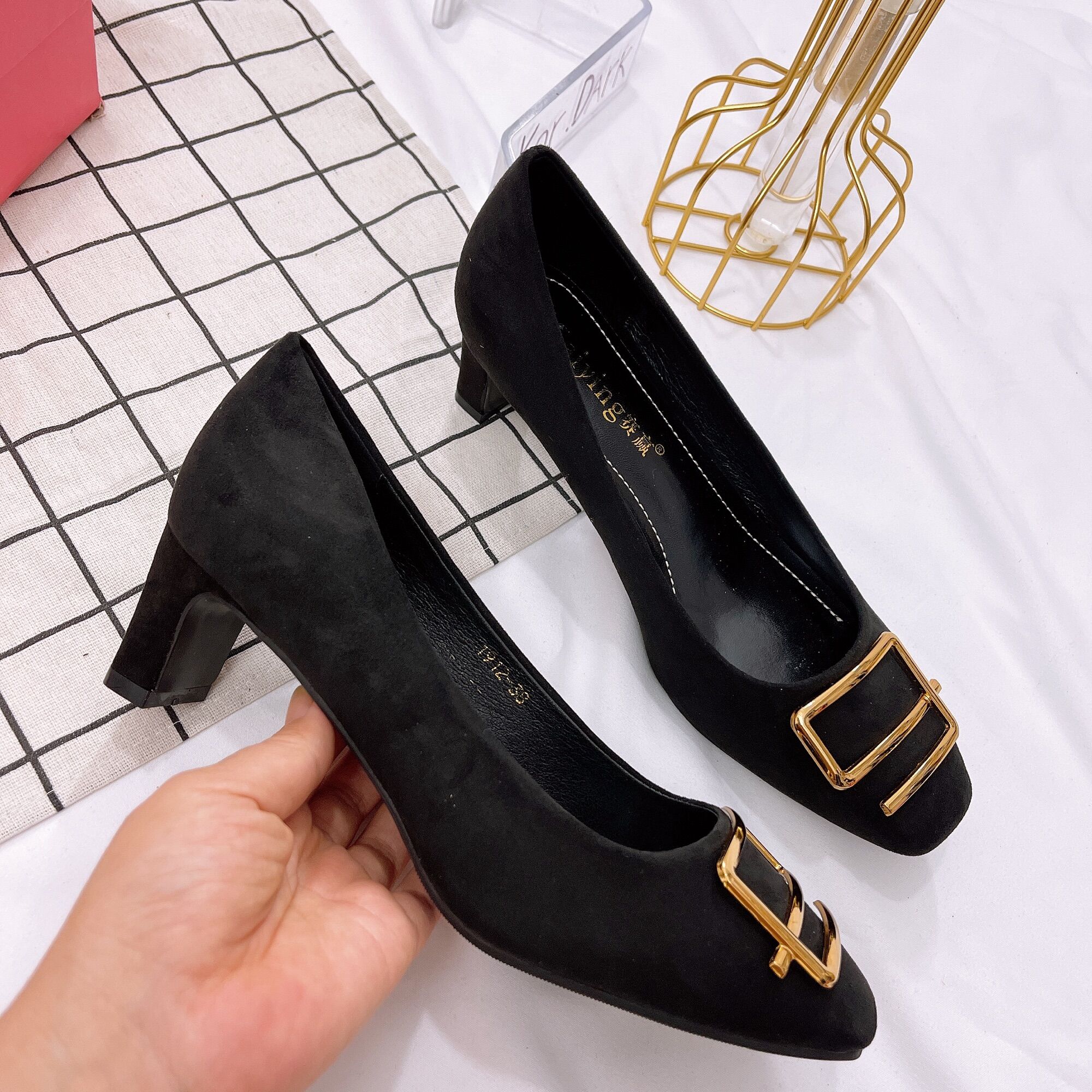 GIẦY NỮ ĐẾ CAO 5cm,GIẦY BÚP BÊ CAO GÓT