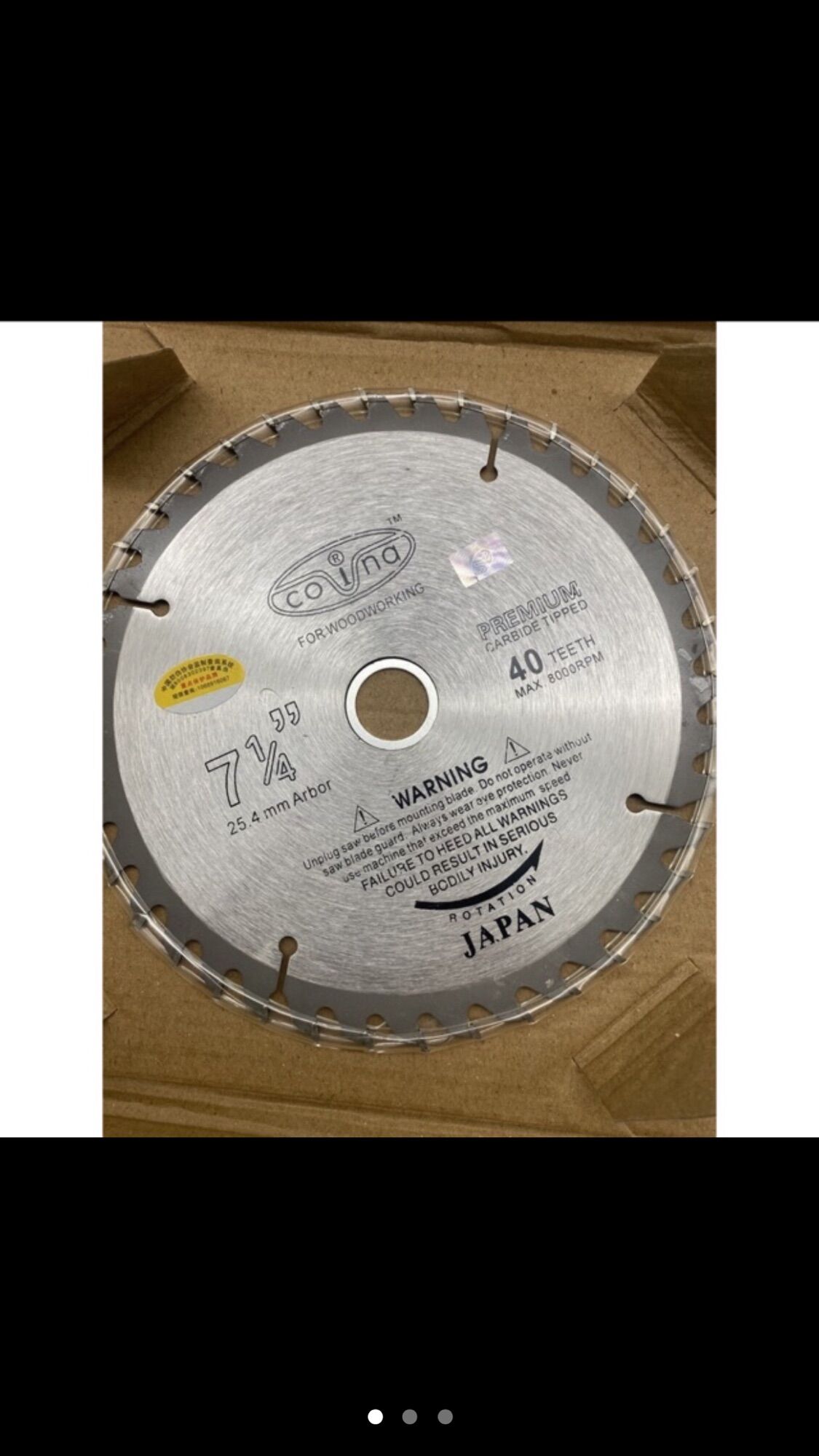 Lưỡi cưa gỗ covina 185mm