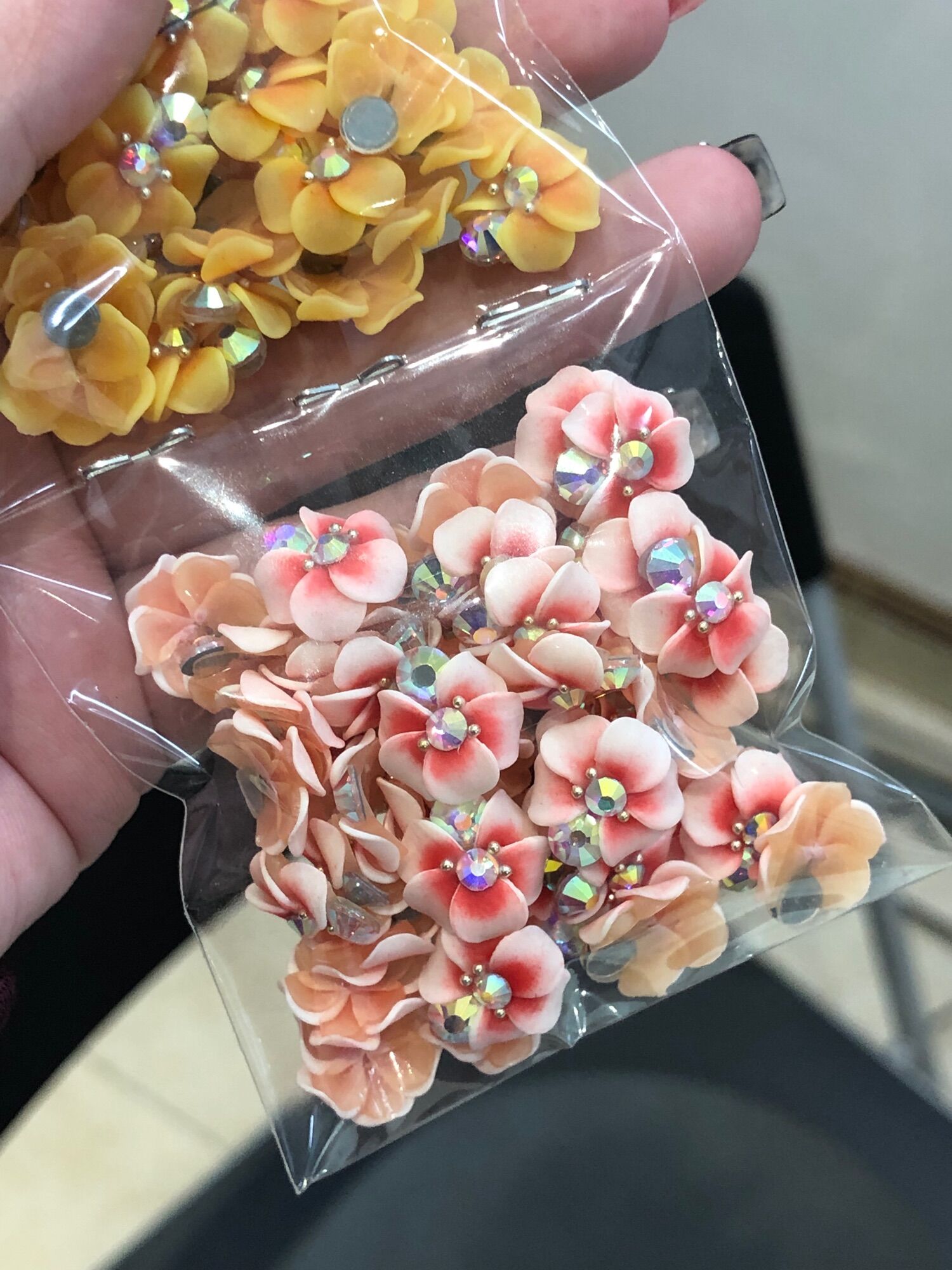 Hoa bột - phụ kiện nail - đậu ngậm đá