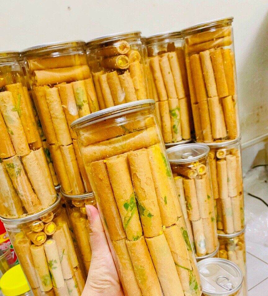 Bánh ống ngò nhân sầu riêng pet 420gr