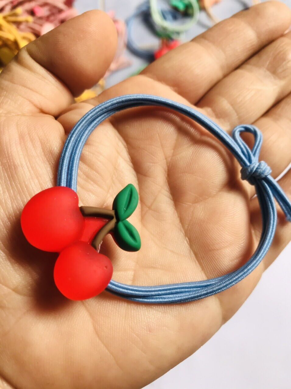 🔥Set 10 Sợi Dây Cột Tóc Trái Cherry Dễ thương