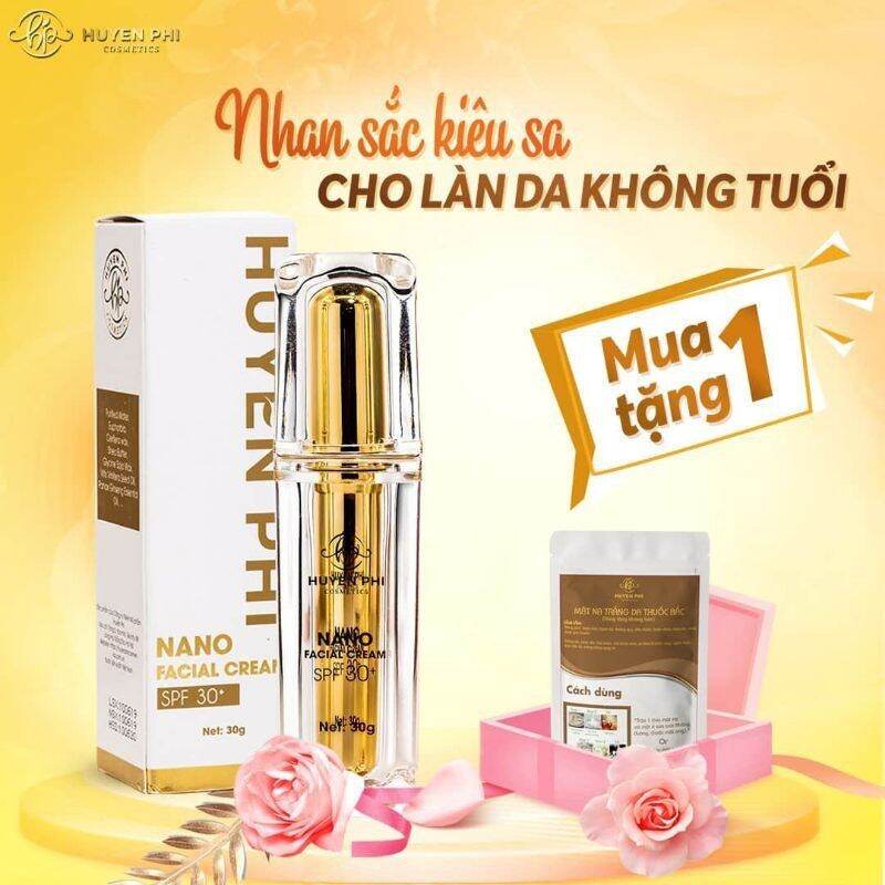 [Mua 1 Được 3] Kem Face Nano Huyền Phi Tặng Gói Mặt Nạ Trắng Da Chổi Đắp Mặt