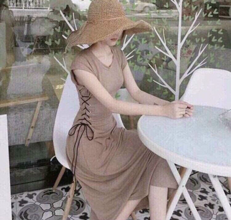 Đầm maxi đan eo
