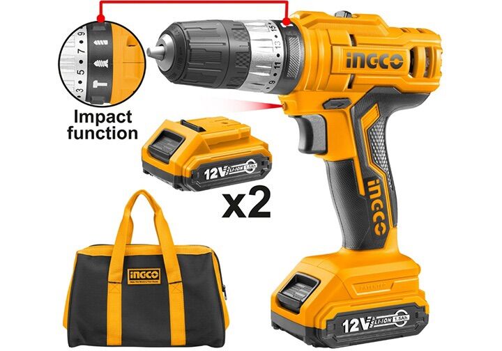 12v máy khoan búa dùng pin ingco cidli1222
