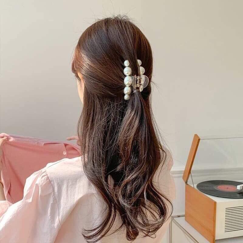 Set kẹp ngọc trai 5 món kèm túi zip ( Mẫu mới)