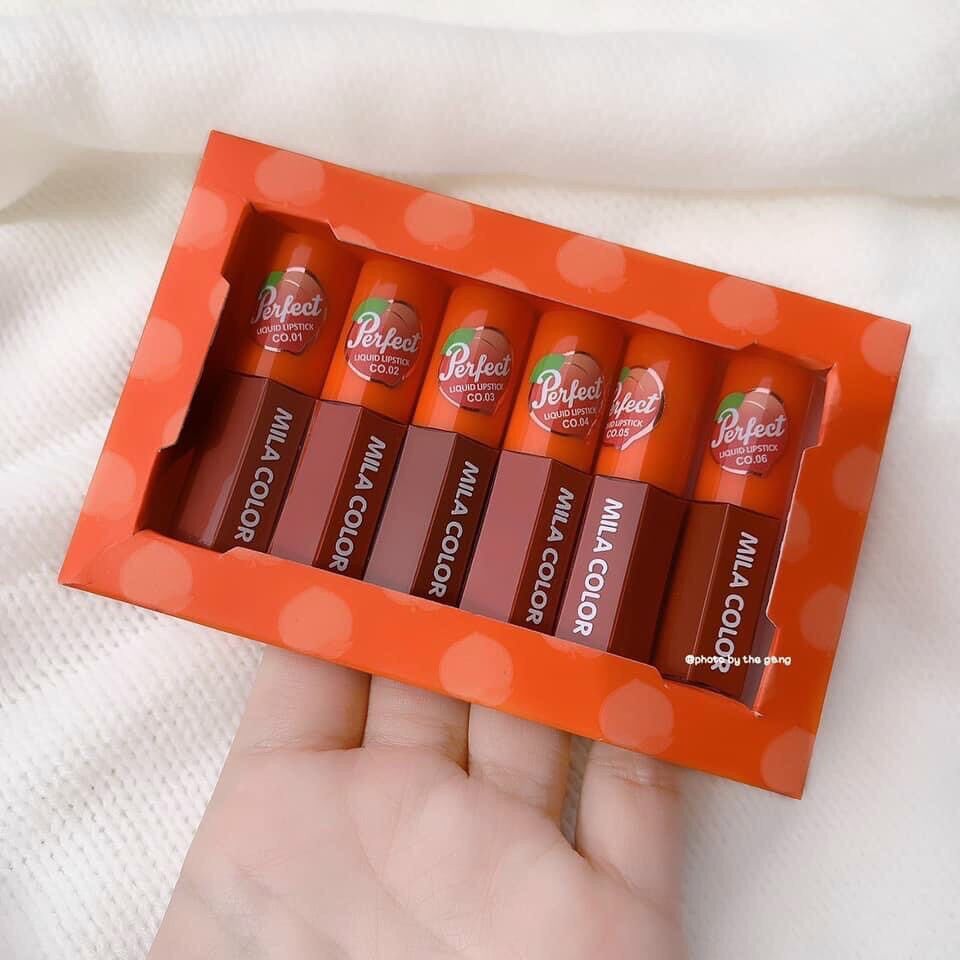 Set 6 son kem lì mila color thái lan perfect liquit lipstick