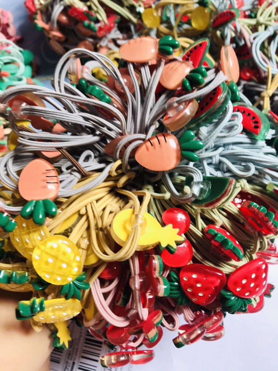 🍓Set 10 Dây cột Tóc Hình trái Cây Lớn, Bóng, Xinh (Hình thật)