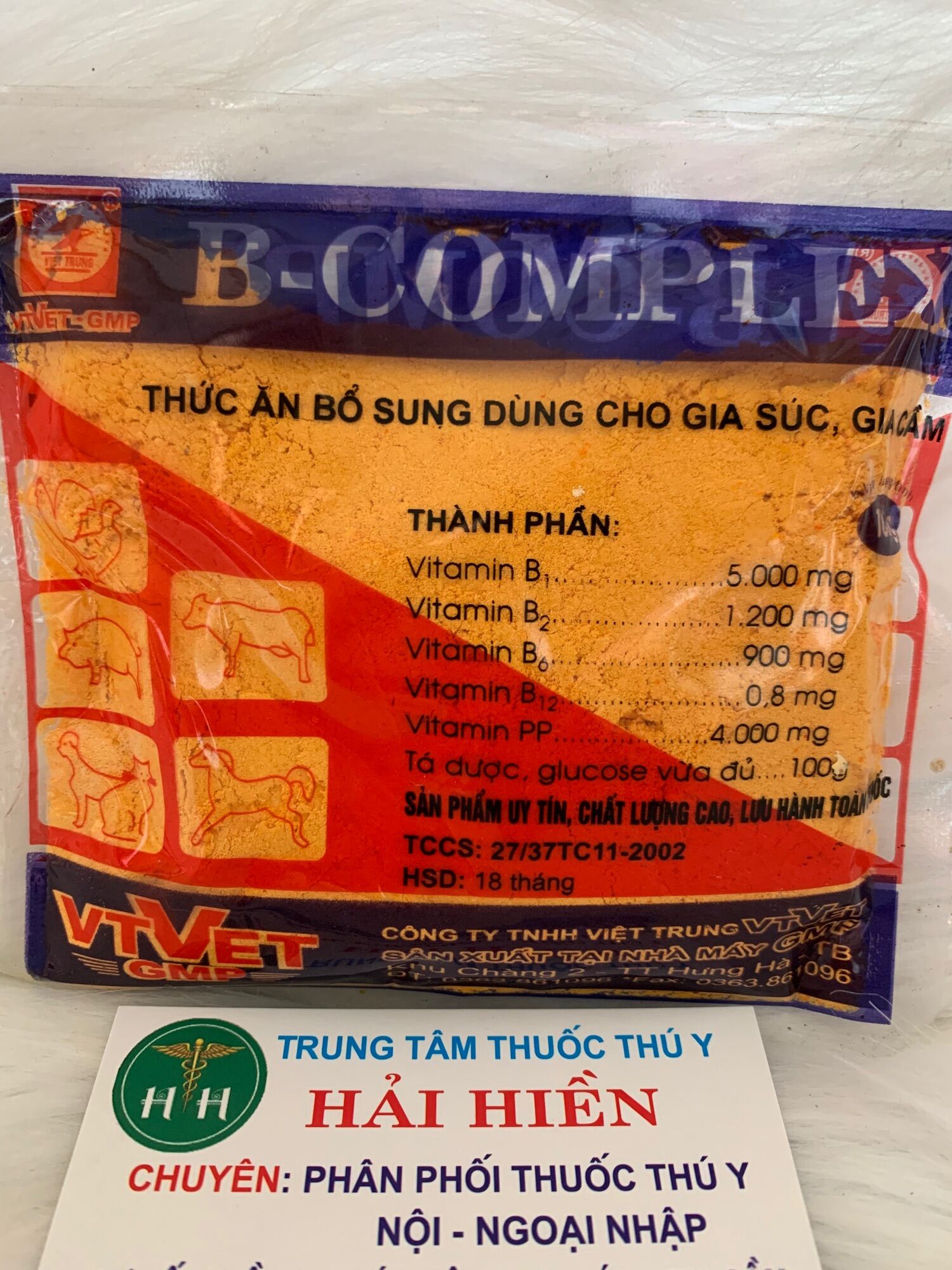 5 gói B COMLEX 100g - bổ sung vitamin nhóm B cho vật nuôi