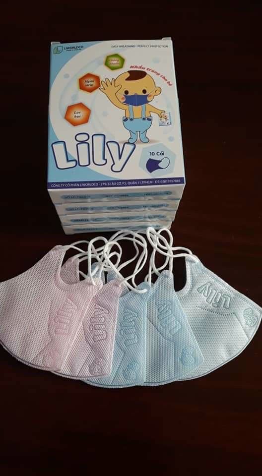 Khẩu trang Lily cho bé 10 cái/ hộp mẫu mới