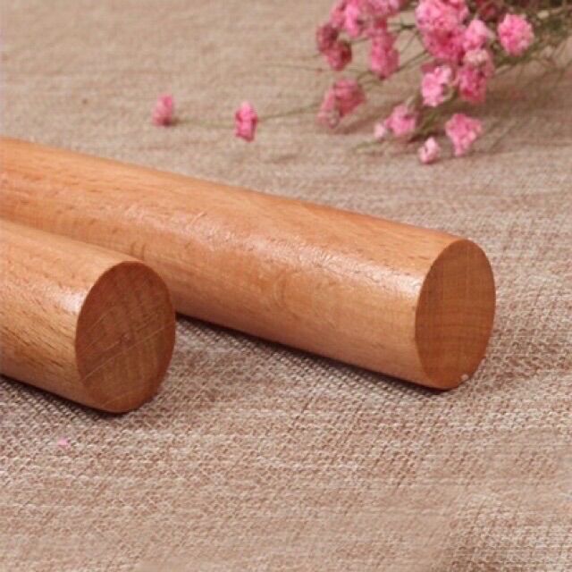 Cán lăn bột gỗ 30cm